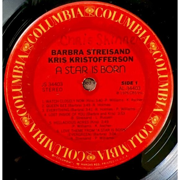 Barbra Streisand Kris Kristofferson A Star Is Born (1976) Columbia JS 34403 - Picture 6 of 9